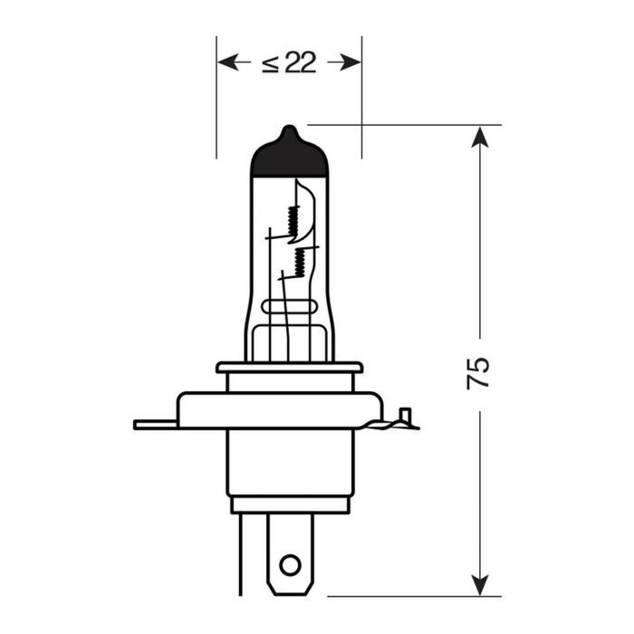 Lampadina Alogena Lampa 12v - H4 - 60/55w