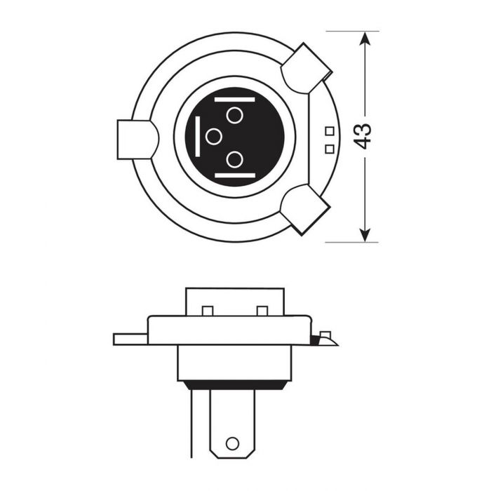 Lampadine Alogena Lampa 12v Xenon Top +120% Luce - H4 - 60/55w - 2 Pz
