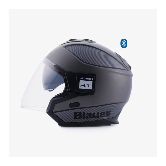 Casco Jet Blauer Solo Btr Titanium-carbon-blac