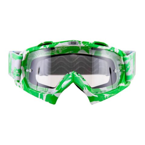 Maschera Cross Con Lente Trasparente Cgm Extreme 730X Verde