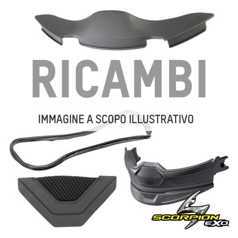 Mentoniera Scorpion Per Exo-tech Carbon Primus M.silver/black L