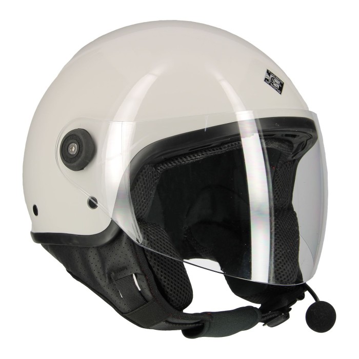 Tucano El'jettin helmet with integrated Bluetooth Glossy ice white