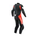 Tuta In Pelle Traspirante Dainese Tosa 1pcs Black/fluo-red/white
