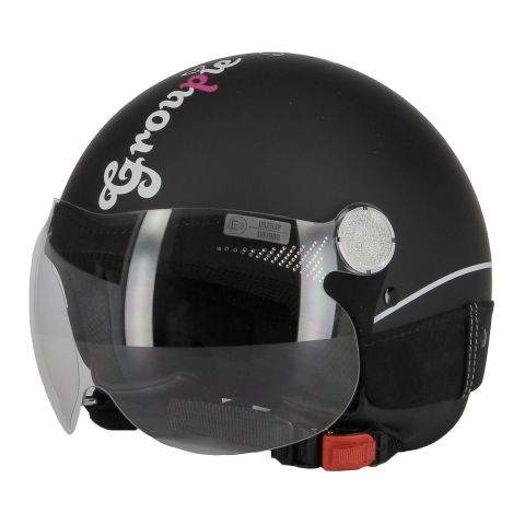 Casque Jet avec Swarovski New Max Groupie Matt Black