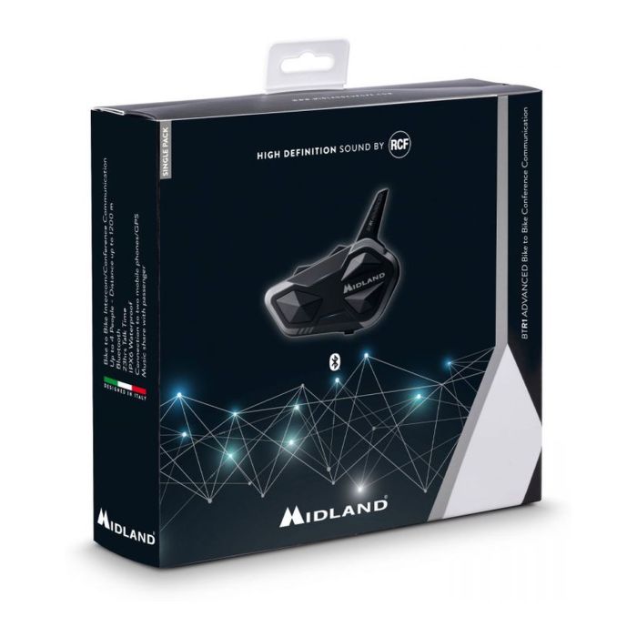 Interfono Midland Bt R1 Advanced Singolo + Speaker Rcf