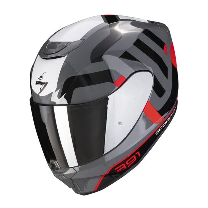 Casco Integrale Scorpion Exo-391 Arok Grey-red-black
