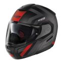 Casco Nolan Modulare N90-3 Laneway N-com Flat Black Red