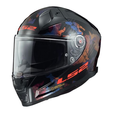 Casco Integrale Ls2 Ff811 Vector Ii Kamo 06 Gloss Black Blue