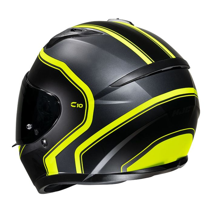 Casco Integrale Hjc C10 Elite Nero Giallo Opaco