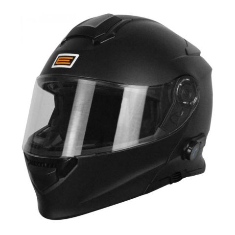 Delta Solid E06 Schwarz Matt Modularer Helm mit Bluetooth Origine