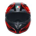 Casco Integrale Agv K3 E06 Compound Black/red