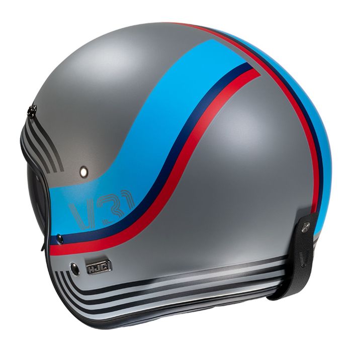 Casco Jet Hjc V31 Byron Grigio Azzurro Opaco