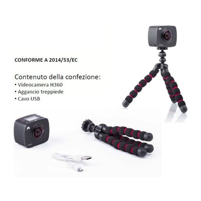 Action Camera Midland H360 Ripresa Sferica