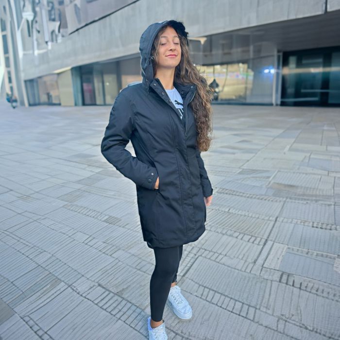 Giacca Lunga Da Donna Imbottita Tucano Urbano Bella Nero