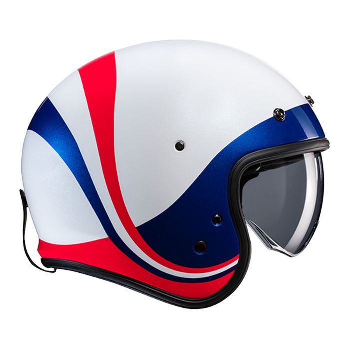 Casco Jet Hjc V31 Emgo White Blue Red