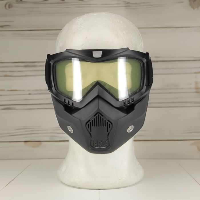 Combat goggle for open helmets transparent
