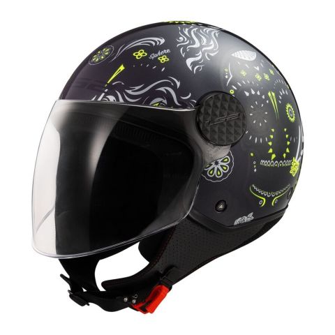 Casco Ls2 Of558 Sphere Lux II Maxca Cobalt 06 Black / H-v / Yellow