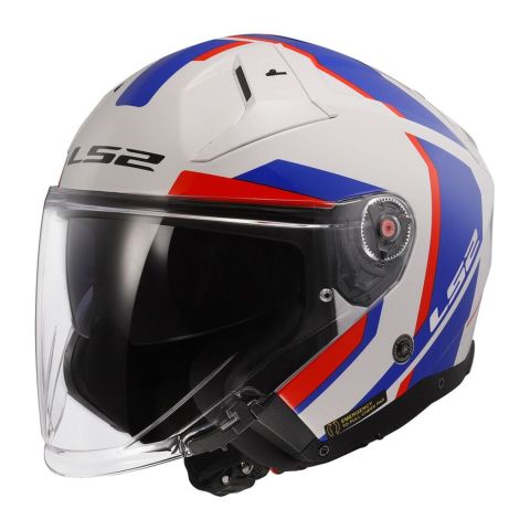 Casco Ls2 Of603 Infinity II Focus 06 White / Blue / Red