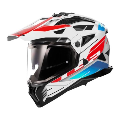 Casco Ls2 Mx702 Pioneer II Namib 06 White / Blue / Red