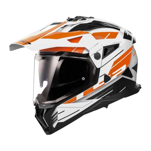 Casco Ls2 Mx702 Pioneer II Namib 06 White / Orange