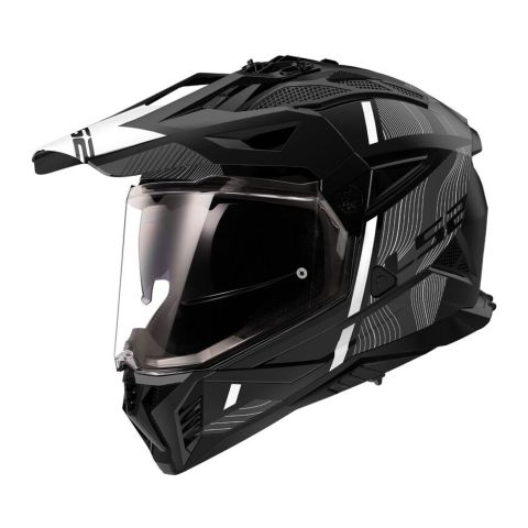 Casco Ls2 Mx702 Pioneer II Hill 06 Matt Black / White
