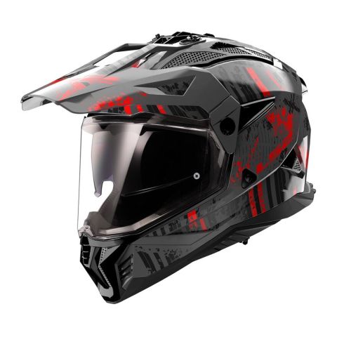 Casco Ls2 Mx702 Pioneer II Crazy 06 Black / Red