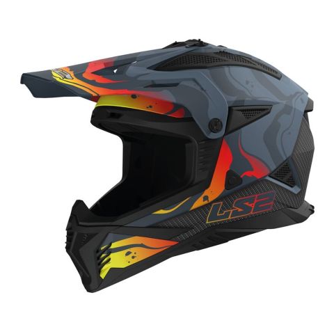 Casco Ls2 Mx708 Fast II Wash 06 Matt Dark / Grey