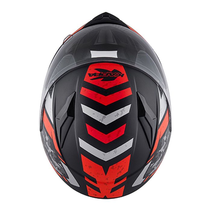 Casco Integrale Bambino Kj04 Evo Prox Nero Opaco / Rosso