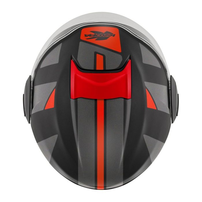 Casco Jet Kappa Kv37r Evo Style Nero / Tita /rosso