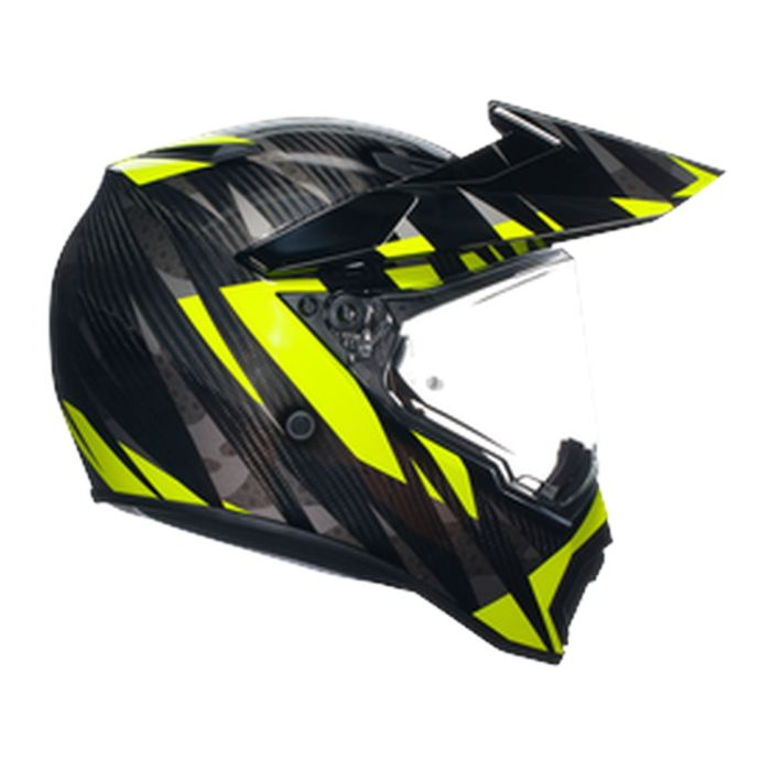 Casco Agv Ax9 E2206 Steppa Carbon/grey/yellow F