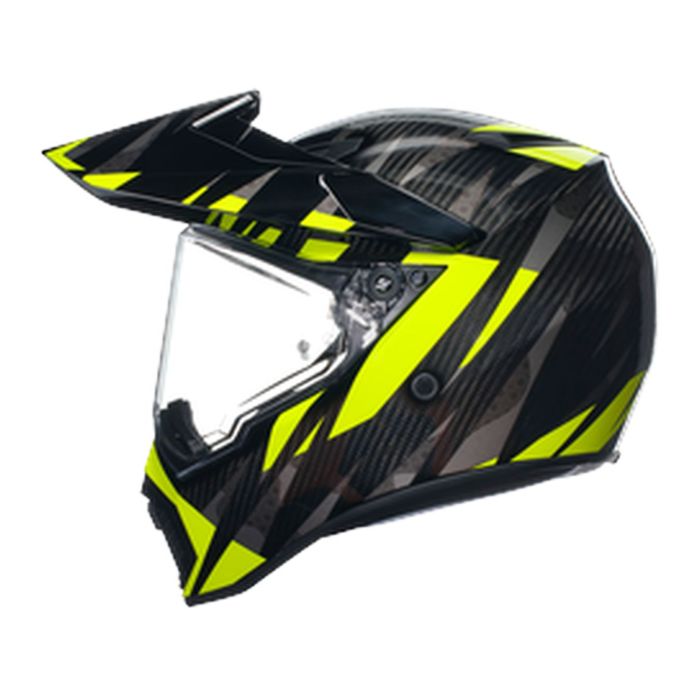 Casco Agv Ax9 E2206 Steppa Carbon/grey/yellow F