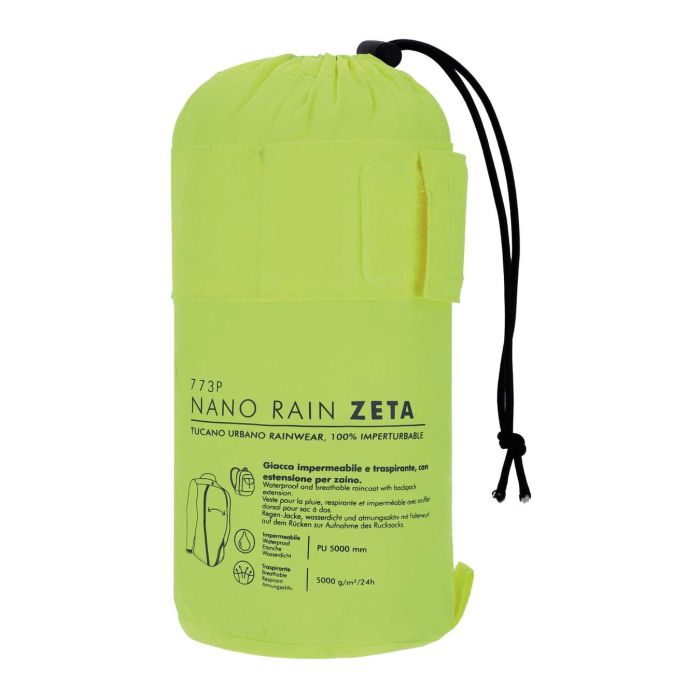 Giacca Antipioggia Tucano Urbano Nano Rain Zeta Giallo Fluo