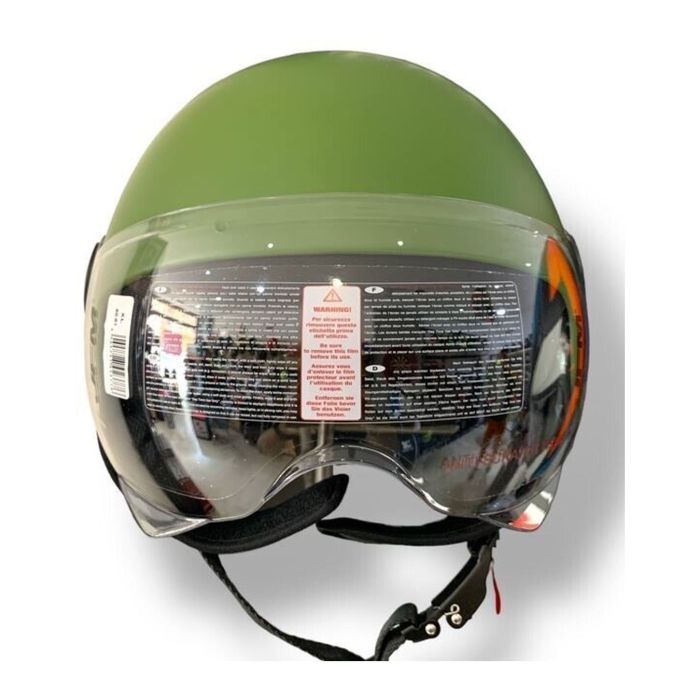 Casco Jfm Demi Jet Monocolore Verde Opaco
