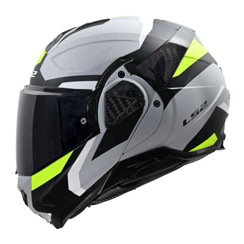 Casco Ribaltabile Ls2 Ff910 Advant II Triple Light Grey H-v Yello