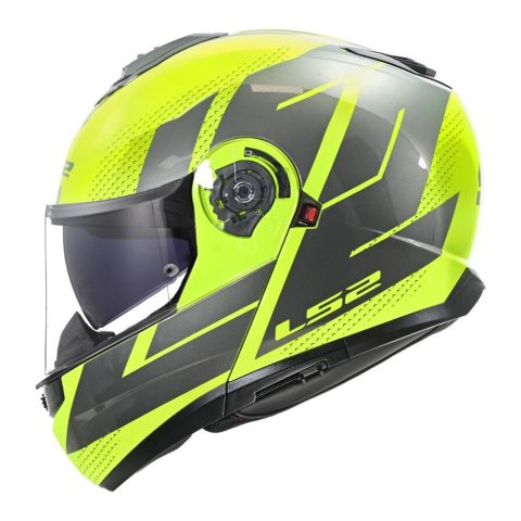 Casco Modulare Ls2 Ff908 Strobe II Code H-v Yellow Grey