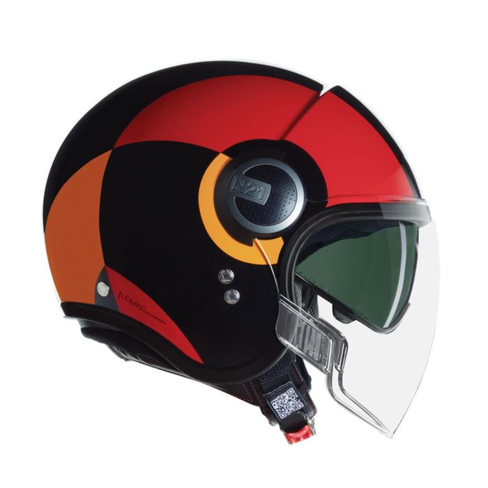 Casco Nolan N21 Visor 06 Bicromo Nero Rosso Arancione