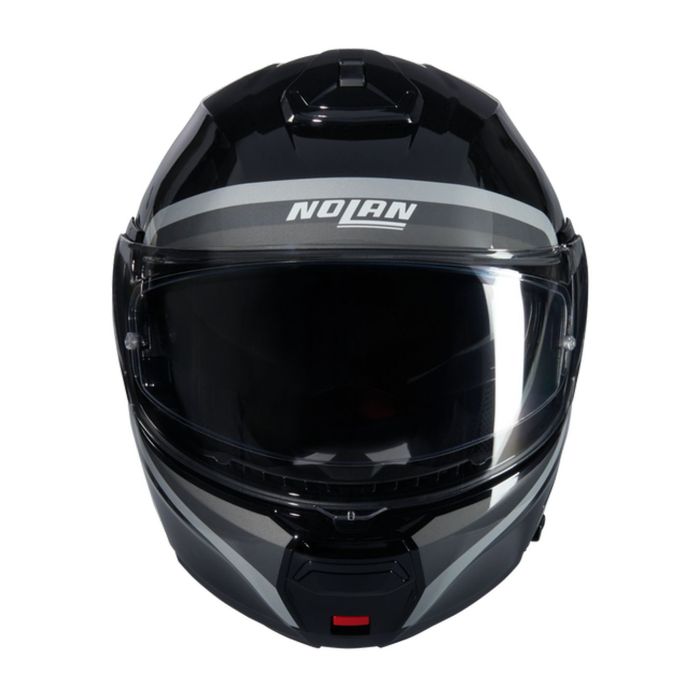 Casco Nolan N100-6 Assoluto Nero Argento Bianco