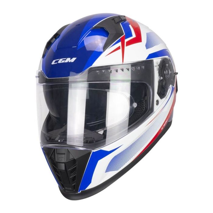 Casco Integrale Cgm 311g Blast Sport Bianco Blu