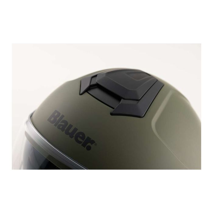 Casco Blauer Demi Jet Dj01 Mono Matt Green