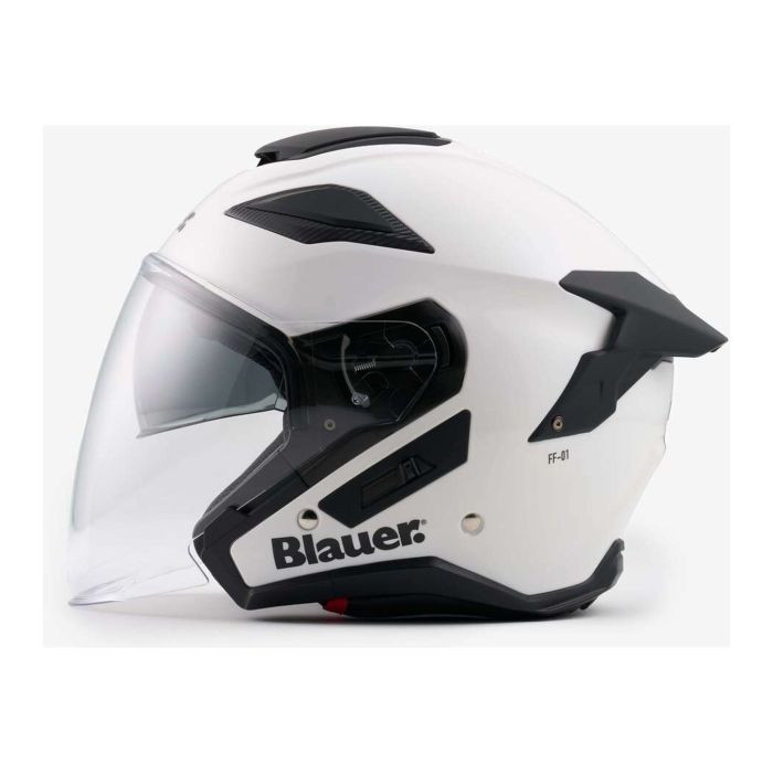 Casco Blauer Jet Jj01 Mono Glossy White