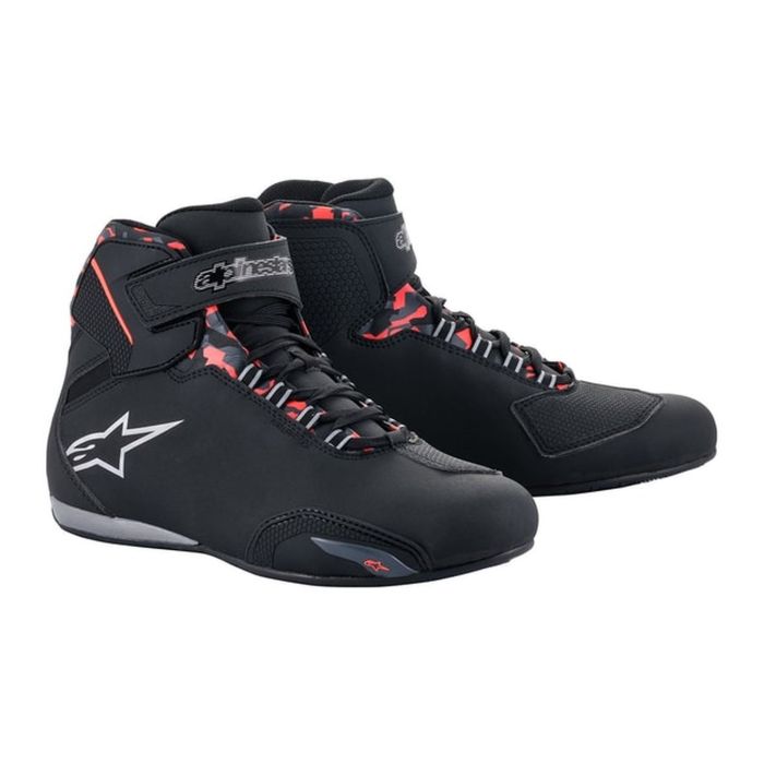 Scarpe Alpinestars Sektor Waterproof Shoe Black Dark Grey Red