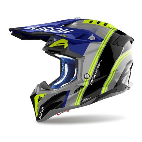 Casco Airoh Aviator 3 Hima Blue Gloss