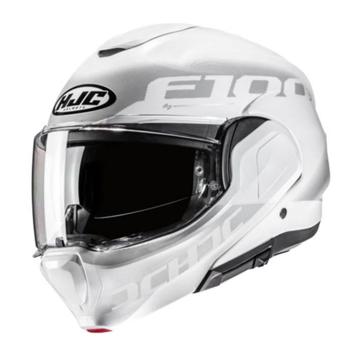 Casco Modulare Hjc F100 Hetal Mc10 Bianco Grigio
