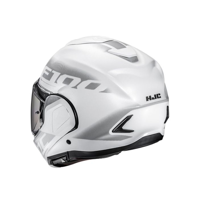 Casco Modulare Hjc F100 Hetal Mc10 Bianco Grigio