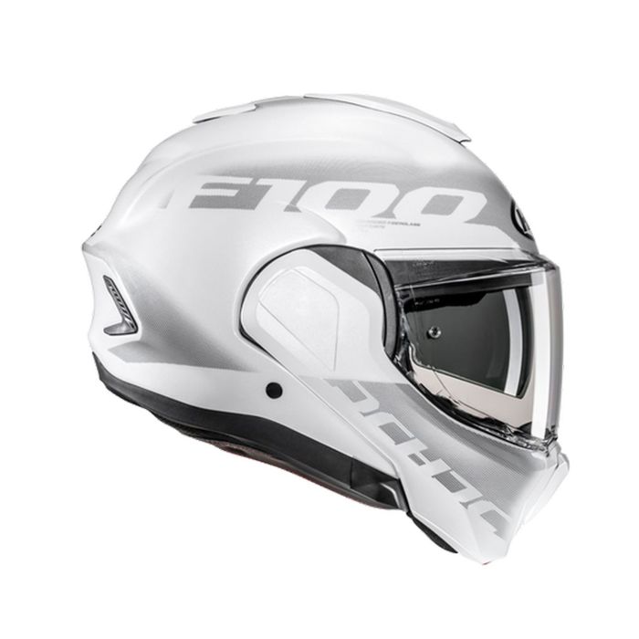 Casco Modulare Hjc F100 Hetal Mc10 Bianco Grigio