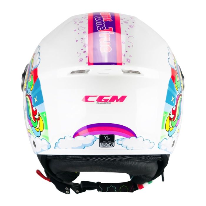 Casco Bambino Cgm 261d Mini Dreams Bianco Fucsia Celest