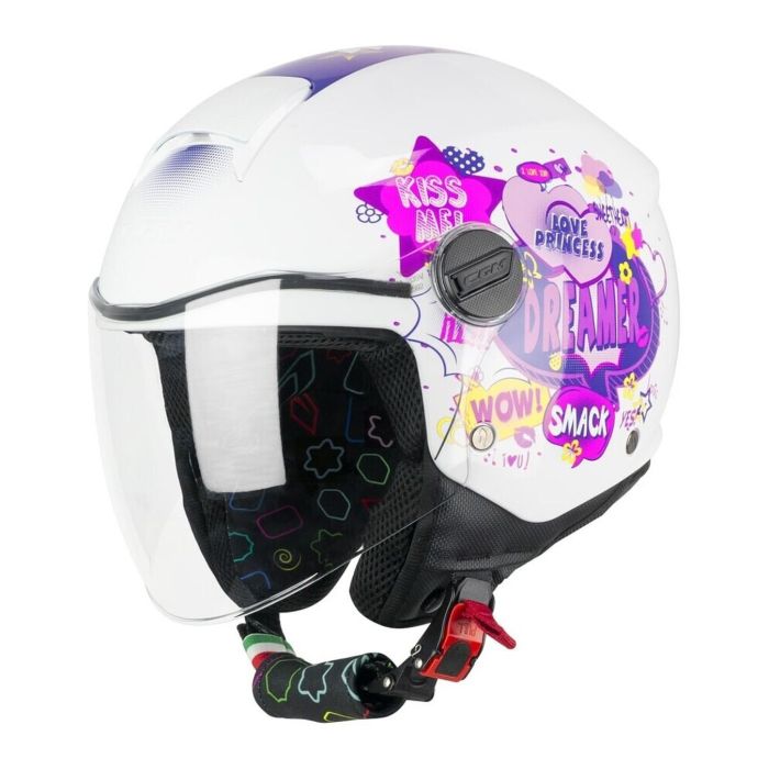 Casco Bambino Cgm 261g Mini Comics Fucsia Bianco