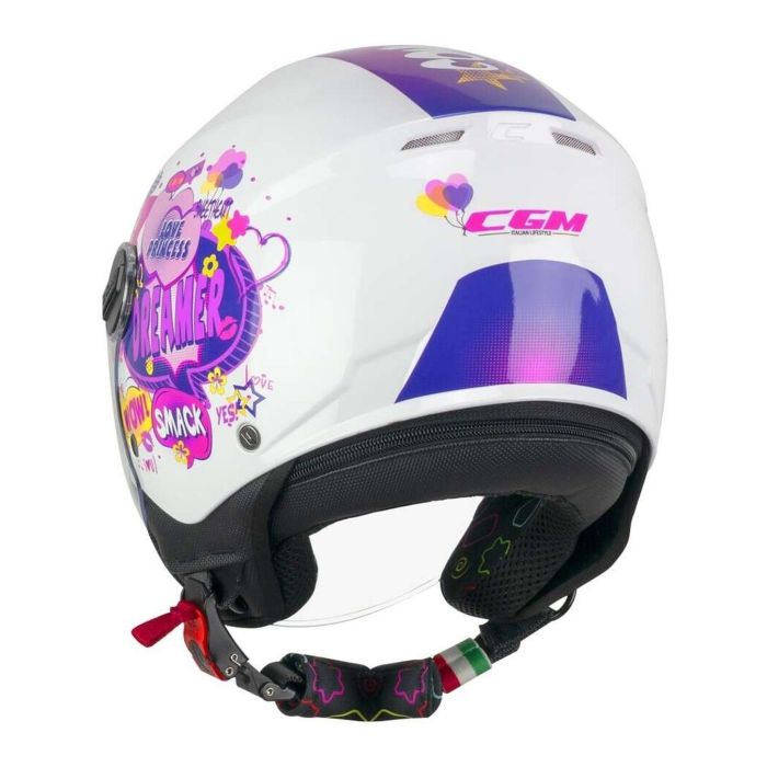 Casco Bambino Cgm 261g Mini Comics Fucsia Bianco