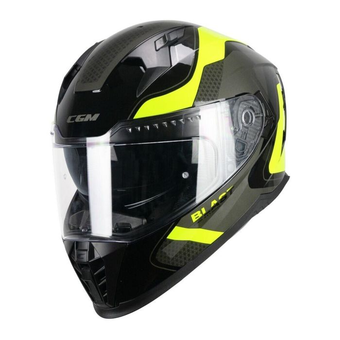 Casco Integrale Cgm 311r Blast Race Nero Giallo Fluo