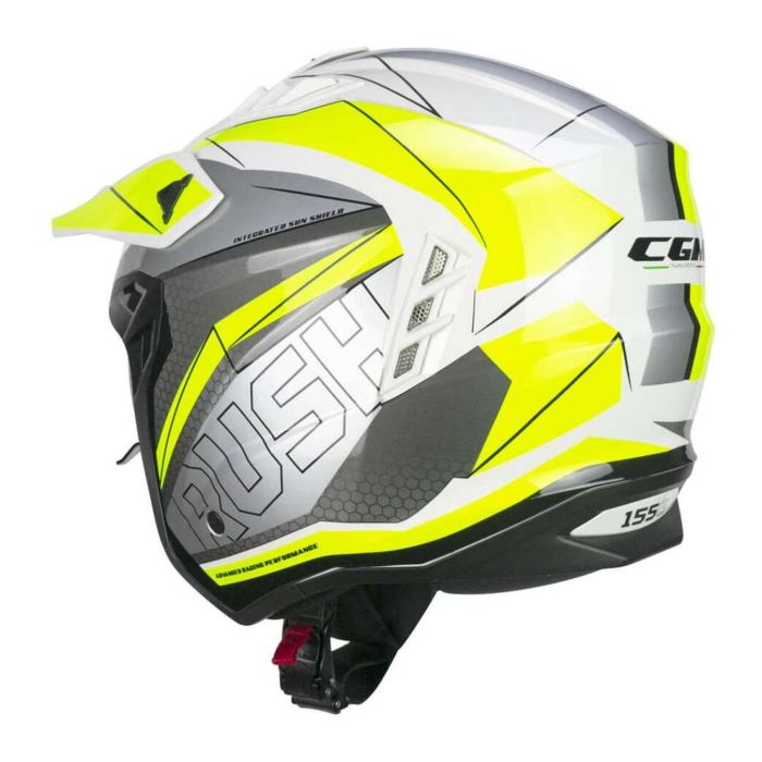Casco Cgm 155g Rush Dual Bianco Giallo Fluo